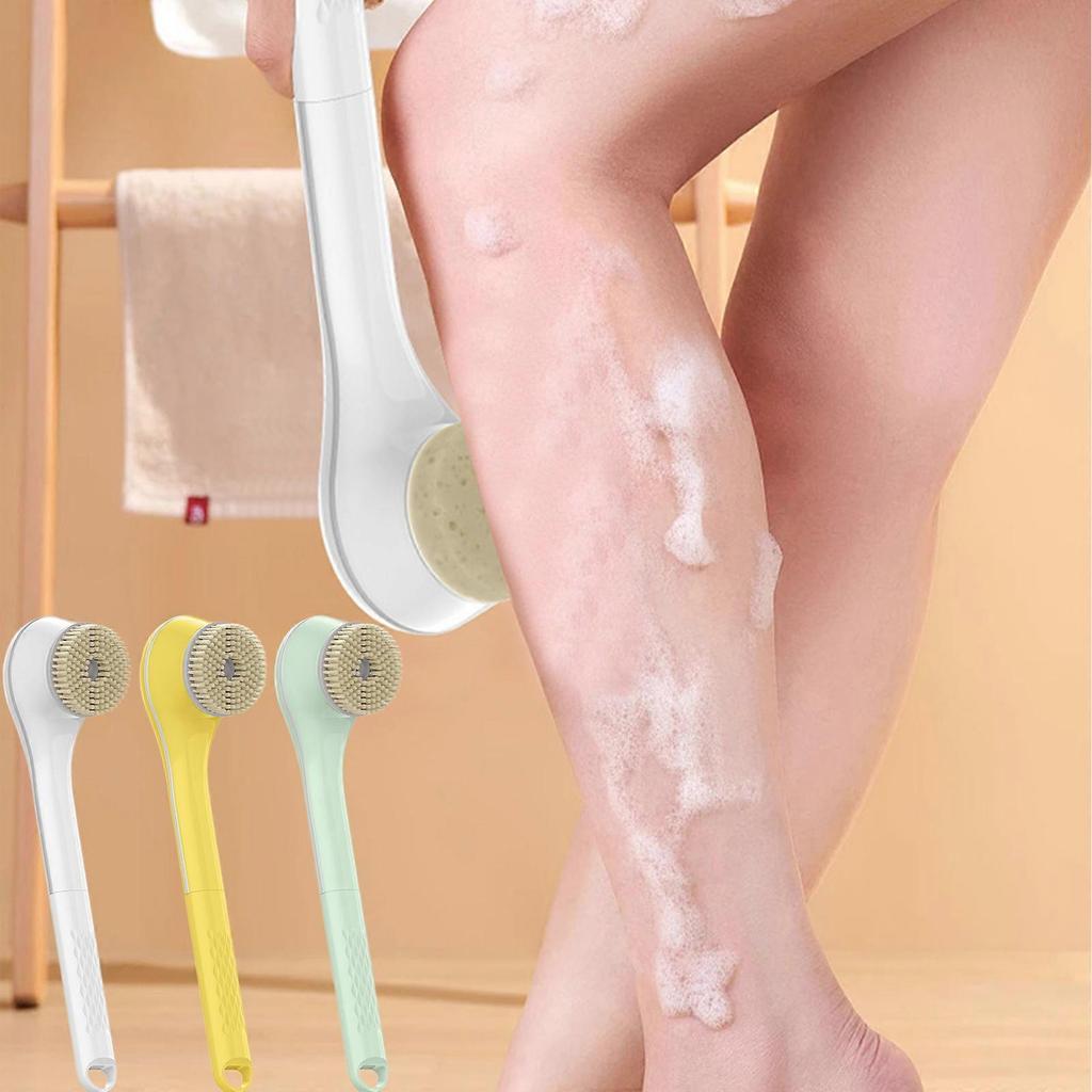 Rechargeable Shower Brush Efficient Electric Washing Brush Electric Bath Brush Plastic Texture for Full Body Cleansing  White