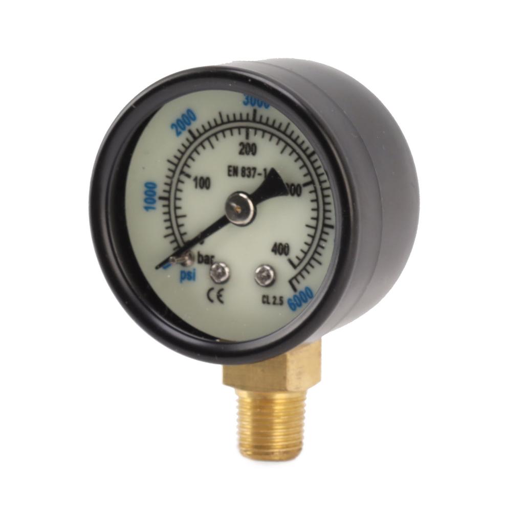 6000psi Dual Scale Pressure Gauge 1 8 Npt Connection Pressure Gauge Suitable For CO2 Aerated Bottle
