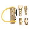 6PCS RV Quick Connect Adapter Fittings 1 4in Brass Shutoff Valve Kit for Trailers Motorhome Camping Vehicle