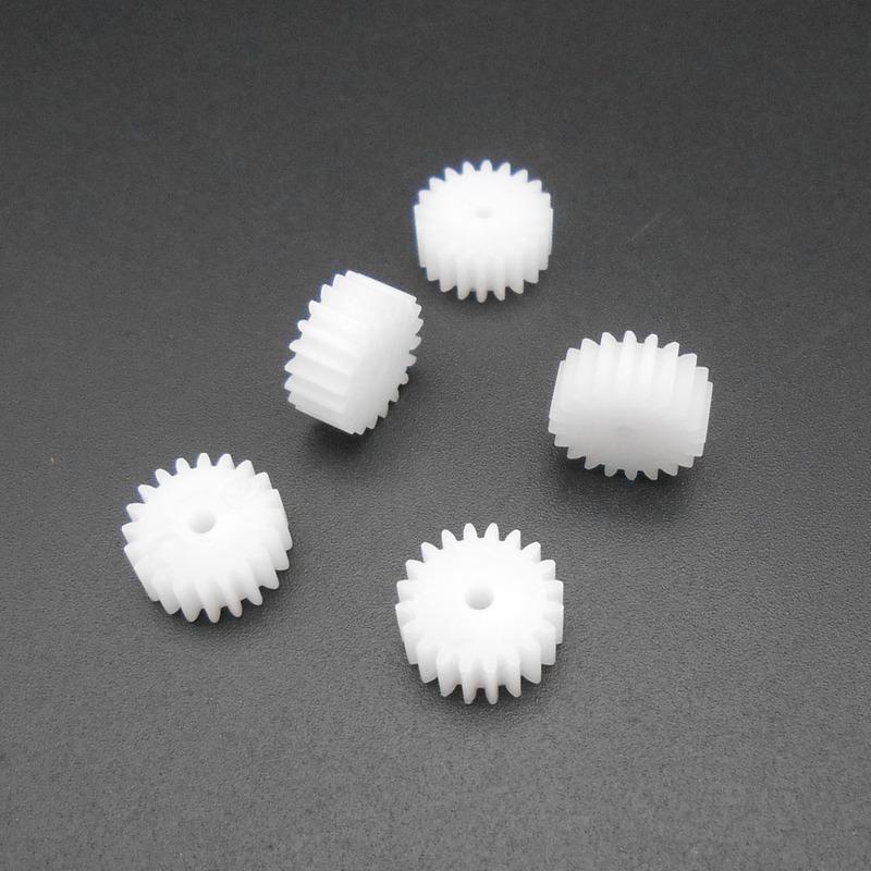 10Pcs/Lot 0.5M 0.5 Modulus 20 Teeth Plastic Spur Cylinder Gear Pinion Bore Hole Aperture 2MM 1.95MM 2A 20T 5X11MM Reduction Gear