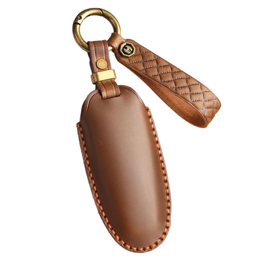 Retro Skórzany Pokrowiec na Kluczyk Samochodowy dla Lincoln Aviator/Navigator