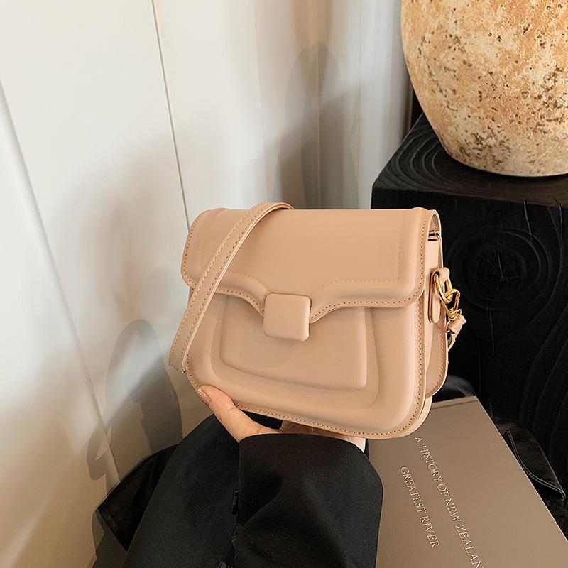 Stylish and simple ins small square bag women's 2024 summer new texture versatile shoulder messenger bag