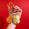 Cute Cartoon Golden Sheep Keychain With Braided Wrist Strap Good Fortune Blessing For Bag Decoration Birthday Gifts