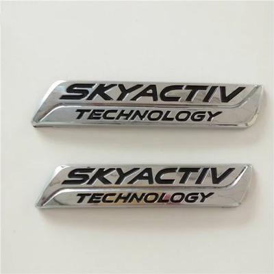 Car ABS Plastic Chrome SKYACTIV TECHNOLOGY Emblem Rear Sticker Nameplate Badge Decal Symbol for M/azda
