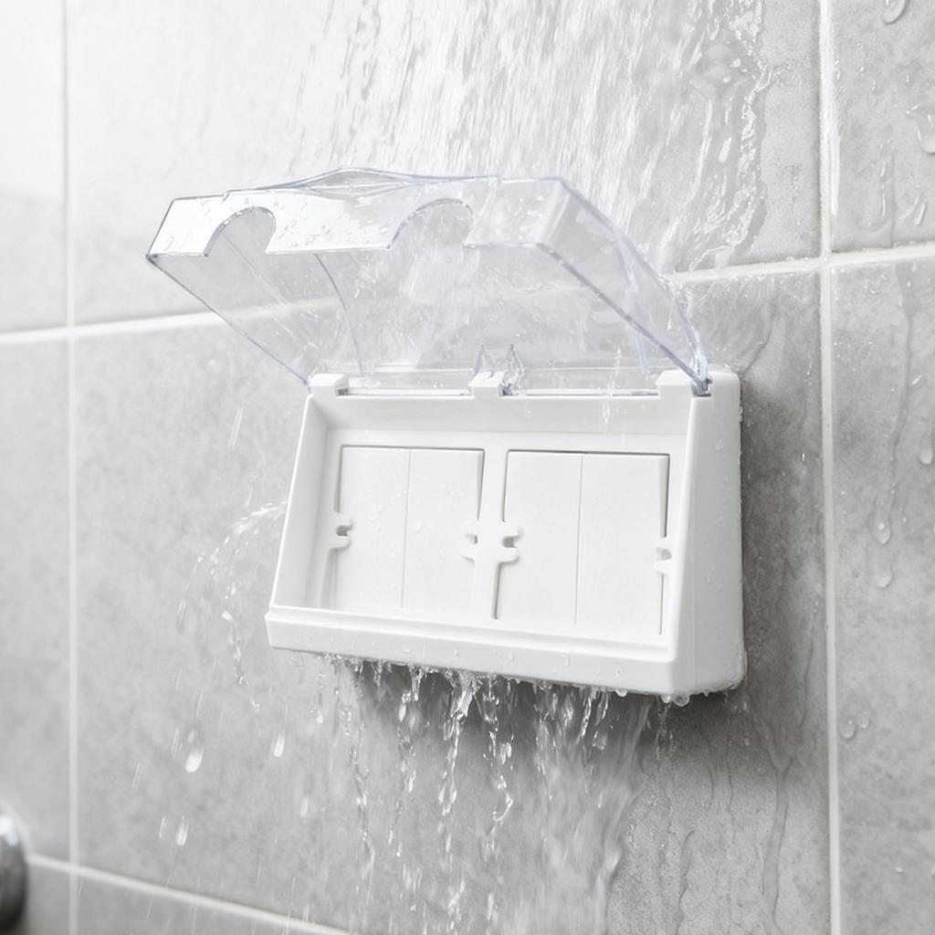2 Gang Socket Waterproof Box 86 Type Wall Switches Cover Dustproof Box Plastic Electrical Outlet Cover Easy to Install