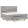 Maison Exclusive - Sommier à lattes de lit avec matelas Gris clair 200x200cm Tissu