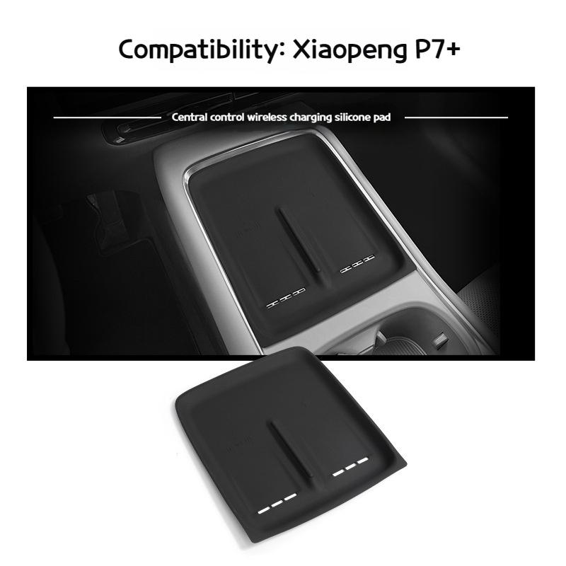 Suitable for 24 Xiaopeng P7 + wireless charging silicone pads car interiors non-slip and dust-proof pads car charging pads