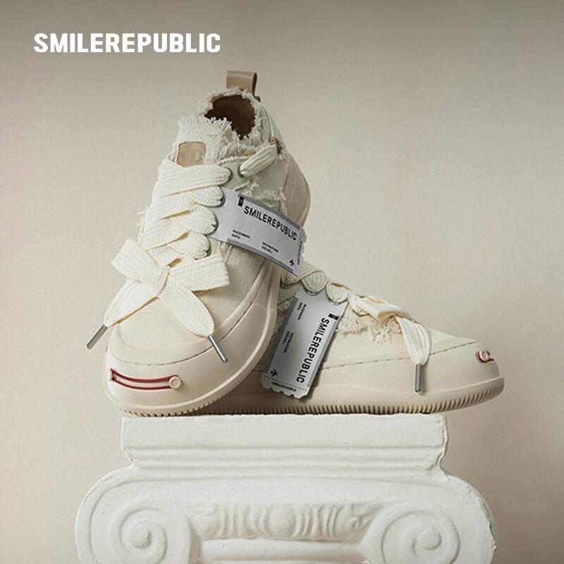 Кеды на платформе Smilerepublic, низкие, из холста EU 37 белый
