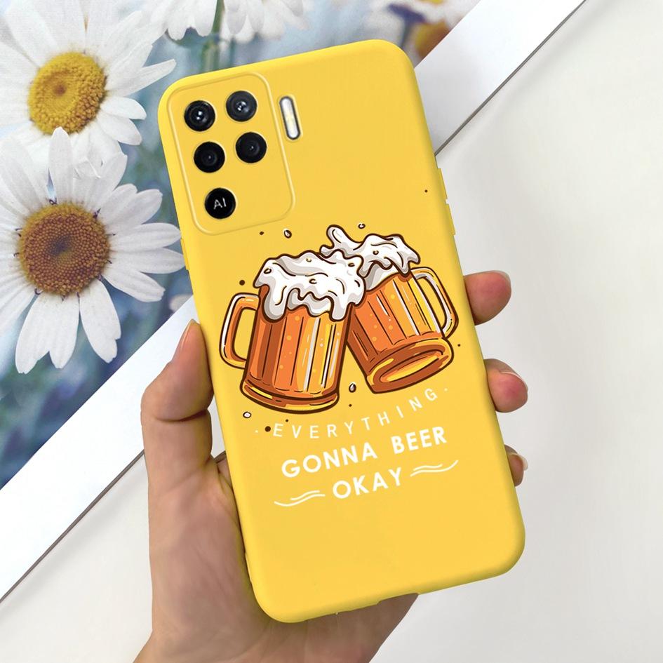 For OPPO Reno 5 Lite Case CPH2205 Popular Flower Soft Silicone Back Cover For OPPO A94 5G CPH2211 A 94 Reno 5Z Reno5 Lite Bumper