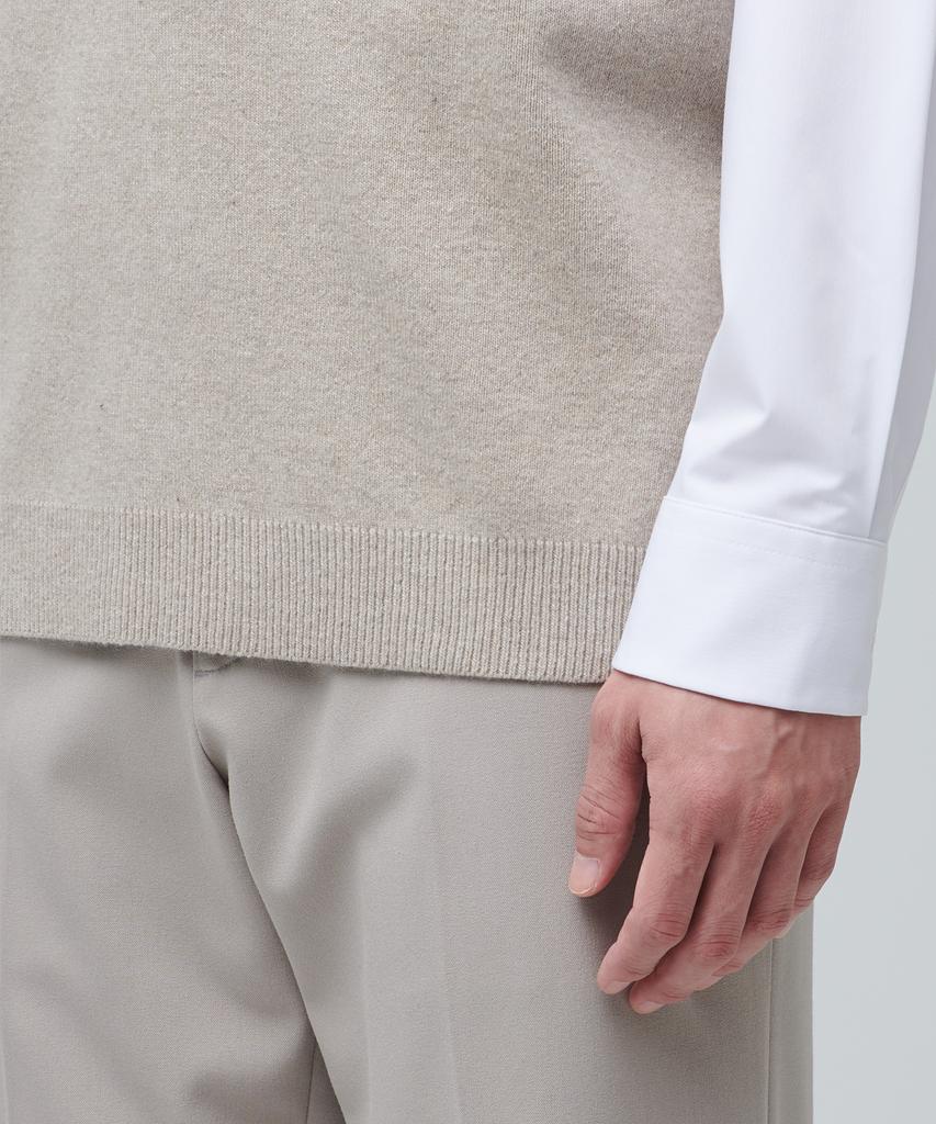 MUSINSA STANDARD Lambswool Crew Neck Knit Vest [Mushroom]