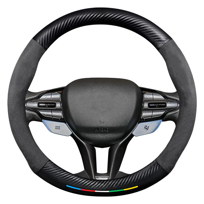 For Hyundai I10 I20 I30 I40 IX35 IX20 IX25 Kona IONIQ Sonata Ceed Tucson Venue Sorento Elantra Santa Fe Car Steering Wheel Cover
