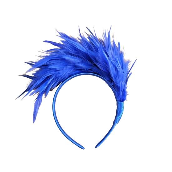 Headband Rainbow Colorful Feather Decor Headband Lightweight Comfortable Elastic Hair Hoop Parties Festivals Stage Performances Headwear
