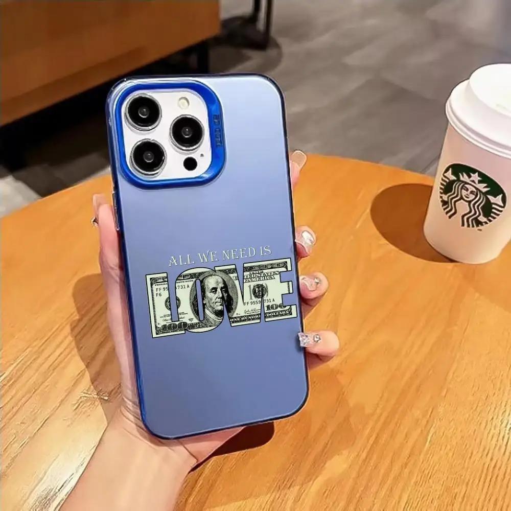 Coque de téléphone design créatif Argent Amour Convient pour iPhone 17 Air 16 Pro 15, 14, 13, 12, 11 Pro Max Plus Anti Chute et Anti Choc