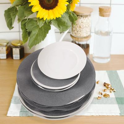 60Pcs Set Felt Plate Dividers 3 Sizes Thick Round Stackable Cookware Pan China Dish Separators Pads Mats Protectors Kitchen Supplies