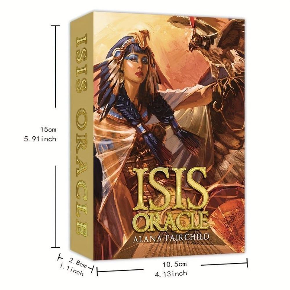 10,5*15 cm Oracolo di Iside, Mazzo da 44 Carte Saggezza Antica Egizia e Guida Divina Femminile per la Guarigione e il Rituale