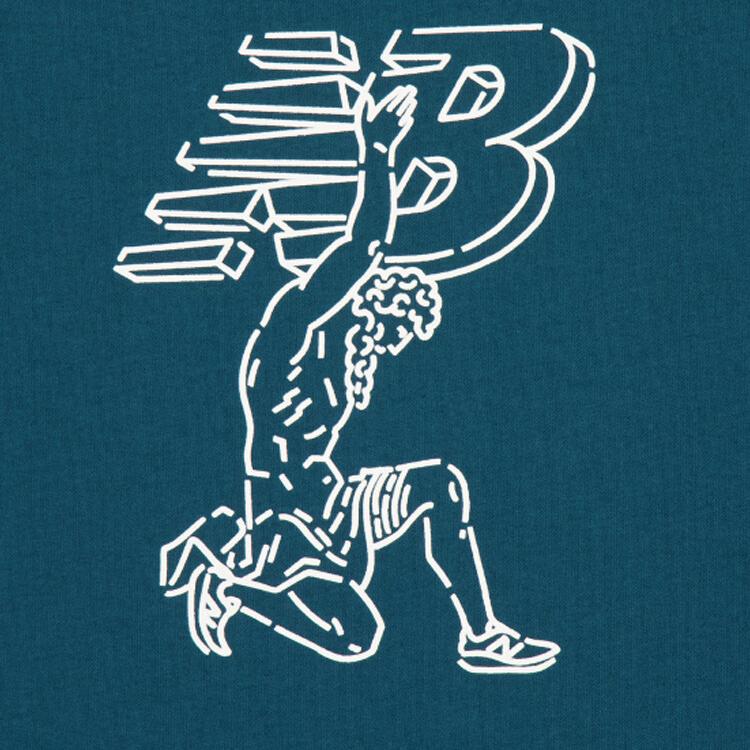 New Balance T-shirt Uomo SS25 Blu Verde MT51978-DOE
