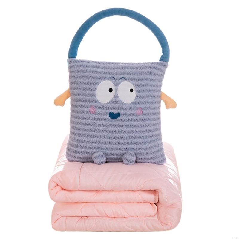Y5JC Functional Pillow to Blanket Plush Cushion for Daily Use in Offices and Homes