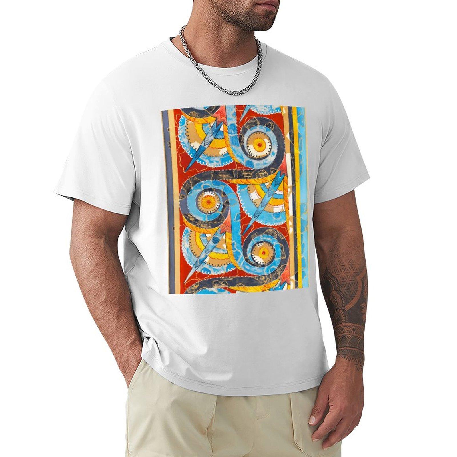 Minoan Fresco spiral ca 14001200 BC TShirt luxury designer funny meme tshirts sports fans clothing for men S