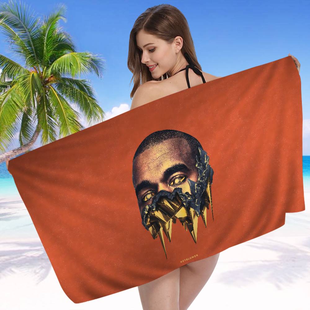 Hot Singer K-Kanye W-West Microfiber Printed Beach Towel Mountain Climbing Yoga Beach Swimming Running Absorbent Soft Towel