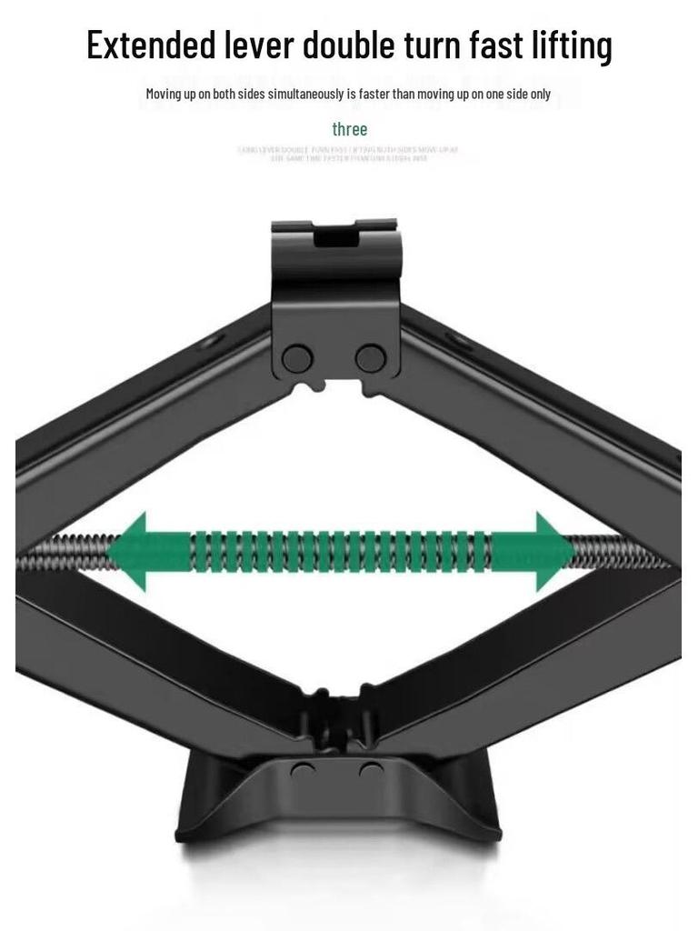Heavy-Duty Hand-Operated Car Jack for Horizontal Tire Changing