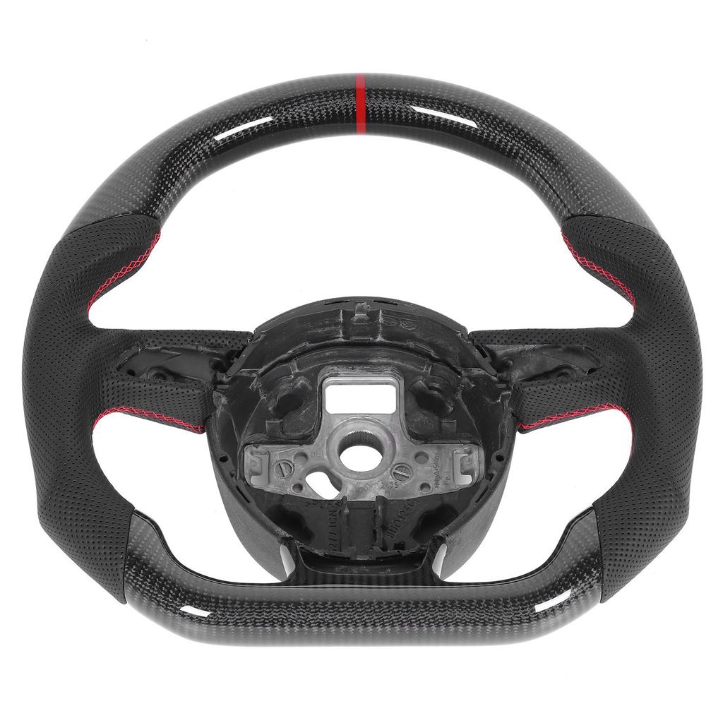 Carbon Fiber Steering Wheel Nappa Perforated Leather Fit for B8.5 RS3 RS4 RS5 RS6 RS7 20132016