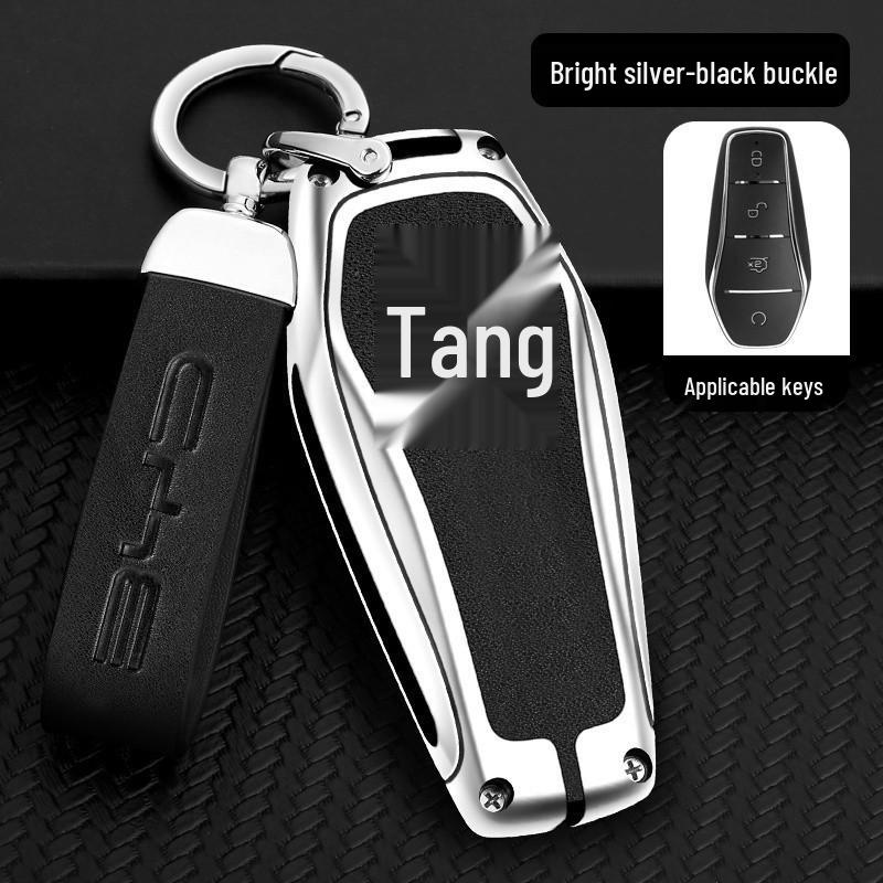 BYD Key Case Metal Shell: Anti-Lost Protection for Song PRO, Han, Tang, Song PLUS, Song MAX, Qin PRO Models.