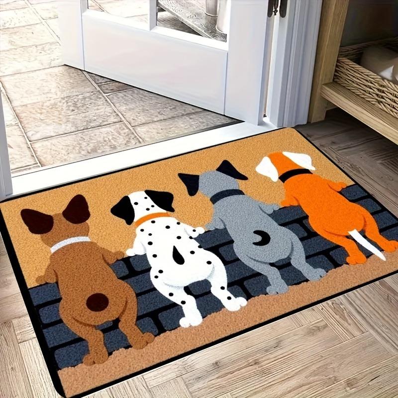 Christmas Gnome Doormat Winter Snowflake Dwarf Print Entry Mat Indoor Front Door Holiday Home Decor Welcome Floor Rug