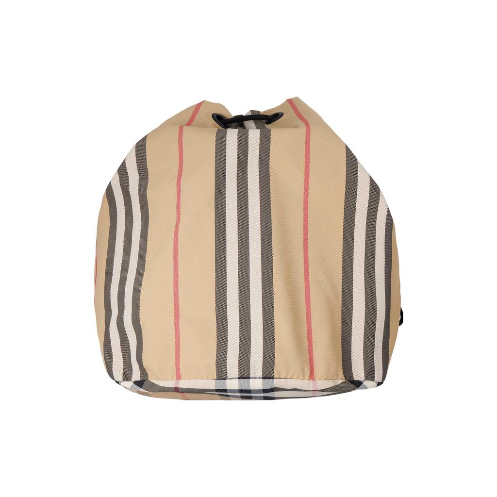 Burberry Logo Print Icon Stripe Drawcord Pouch Archive Beige Unisex Pouches Cream 8026737