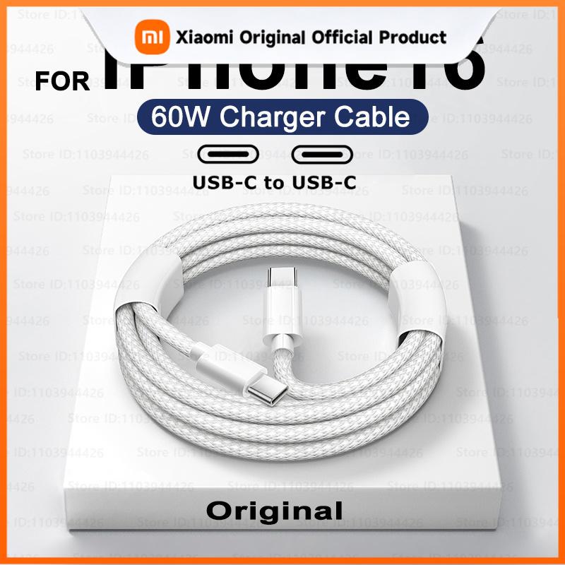 Xiaomi 60W USB-C Fast Charge For iPhone 16 15 Pro Max Plus for Samsung for Xiaomi for Huawei Phone Type C Weaving Quick Charging Cable
