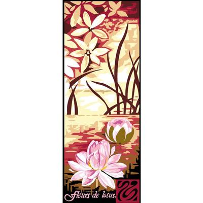 Pénélope Antique Lotus Flower Canvas 25x60cm - MRCU62215