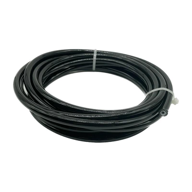 

5M/16.4FT AN3 Motorcycle Braided Stainless Steel PVC Brake Line Hose Fluid Hydraulic Hose Ptfe Brake Line Gas Oil Fuel Tube Pipe Black 5M