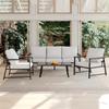 Sleek Contemporary Style All‑Aluminum Four‑Piece Weather‑Resistant Outdoor Sofa Furniture Set