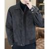 Men's Retro Green Leather Motorcycle Jacket - Summer Trendy Lapel Design