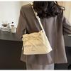 Women Bowknot Pu Shoulder Bag Large Capacity Bag With Adjustable Shoulder Strap Shopping Bag Stylish Fashion Solid Color Handbag