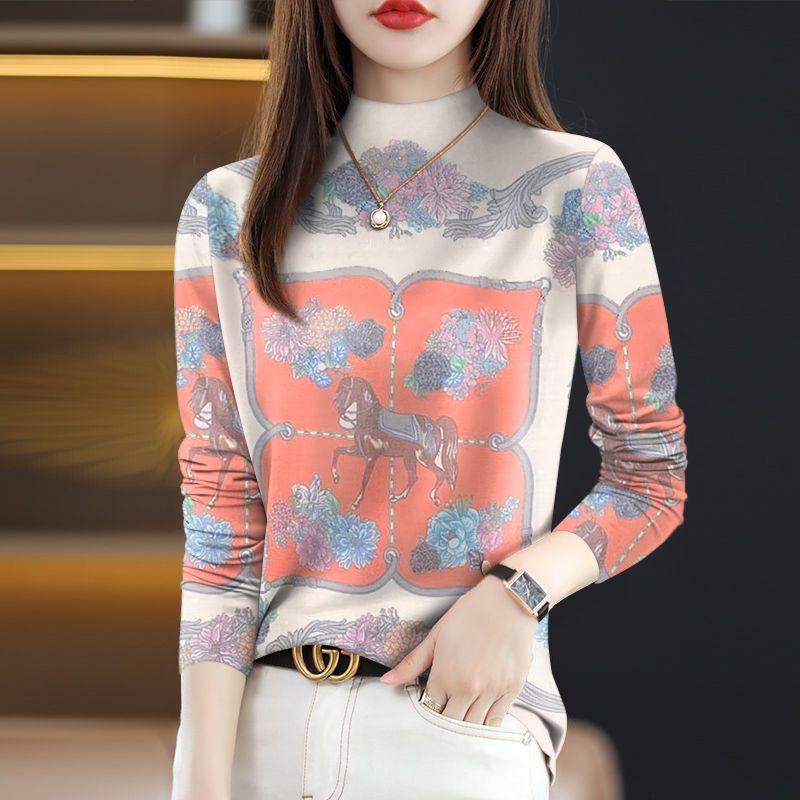 

Fashionable Fleece-Lined Long-Sleeve Shirt for Middle-Aged and Elderly Women S for up to 80 jin