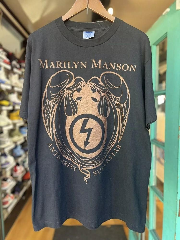 

Marilyn Manson Antichrist Superstar Рок-гурт Чорна Унісекс Футболка Репринт S-5XL Унісекс Футболка L