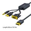 VGA To DP Adapter Cable Support Sound Transmission and 1080P Resolution for PC Laptop To TV Monitor