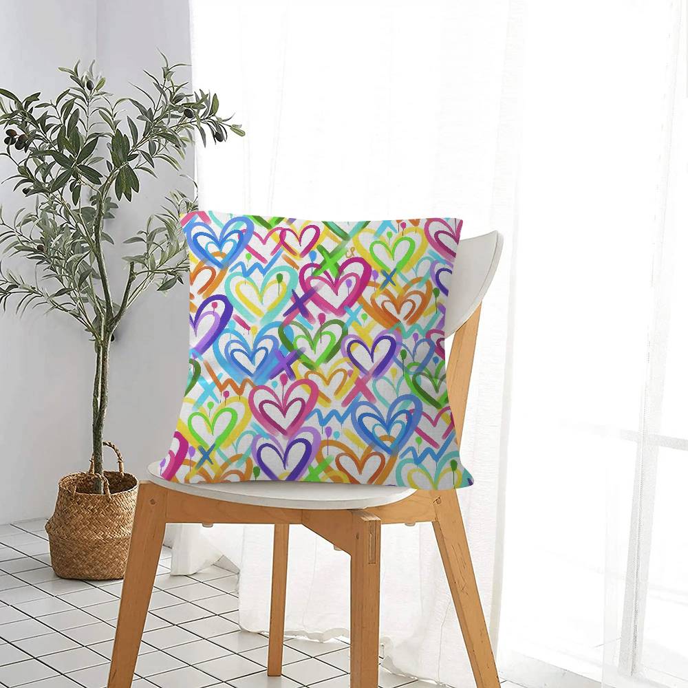 Love Fashion Pillowcase Toon Gift Cushion Cover Bedroom Home Sofa Chair Seat Decor Pillow Case