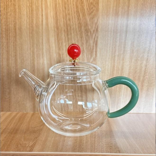 Mini Exquisite Thickened Glass Gongfu Teapot for Simple Tea Brewing