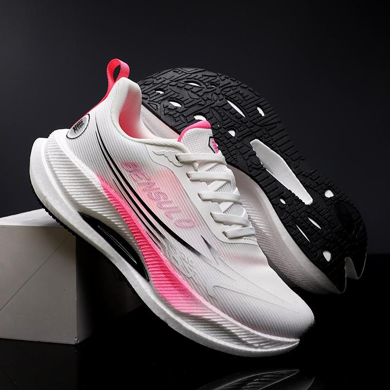 Spring carbon plate racing running shoes marathon really explosive student sports shoes friction sound running shoes shock absorption training shoes