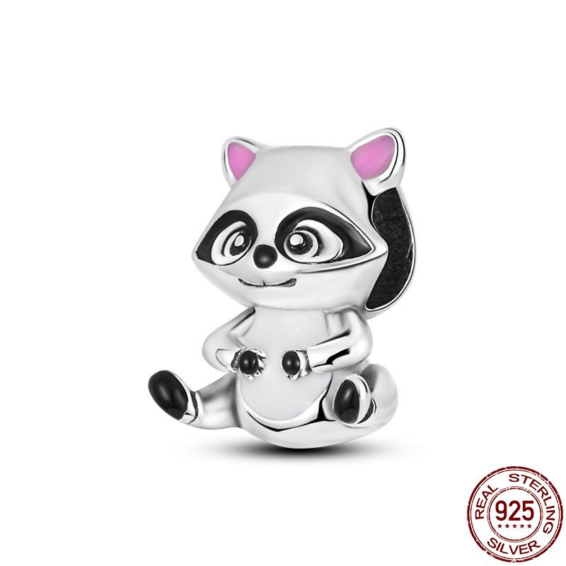 Cute Animals Beads Charms Fit Original 3Mm Bracelet Dog Cat Owl Rabbit Diy Jewelry Making Animals Protection
