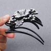 Vintage Elegante Acryl-Kopfbedeckung Mädchen Haarspange Zopfhalter Strass-Haarkralle Haaraccessoires Blume Entenschnabel-Clip