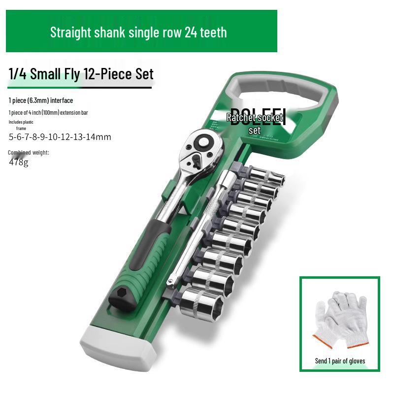 Universelles Sechskant-Ratsche-Steckschlüssel-Set für schnelle Autoreparaturen