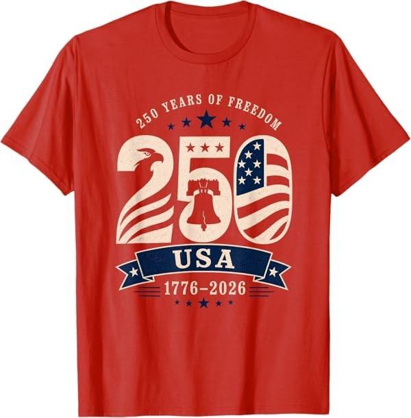 Patriotic Vintage 250th Anniversary USA 250 Year 4th of July T-Shirt