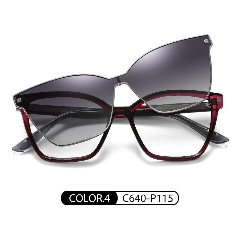 

Classic square Polarized Magnetic Clip On Shade Sunglasses Reading Glasses Taojing-