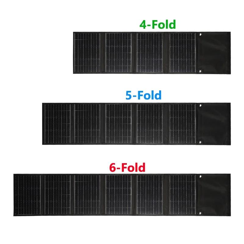 18V Foldable Solar Panel 1000W Portable Folding Bag USB+DC Output Solar Power Charger for Mobile Phone Hiking Camping Outdoor