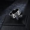 Domineering Men Rings 8mm Wedding Band  Pure Carbide Titanium Engagement Ring for Men Brushed Mate Center Jewelery