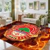 Southampton Football Design Crystal Velvet Rug Soft Decorative Mat for Bedroom Entrance