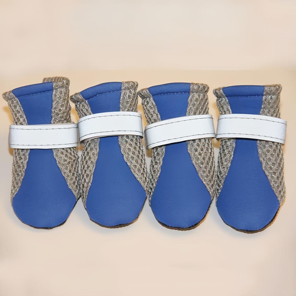 Soft Summer Pet Dog Shoes Breathable Waterproof Reflective Night Safe Boots for Small Medium Dogs Outdoor Walking XGX03