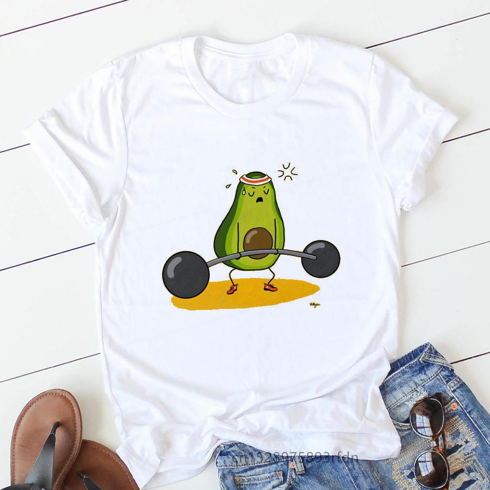 Avocado Funny Women T-Shirts Girl Harajuku Ullzang Graphic Cute Grunge Top Female T Shirt Summer Casual O-Neck Lady Tee Clothing